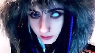 Super hot goth emo teens webcam tattoo piercing tease