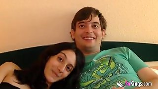 A new couple Lucy and Rober\'s debut in porn